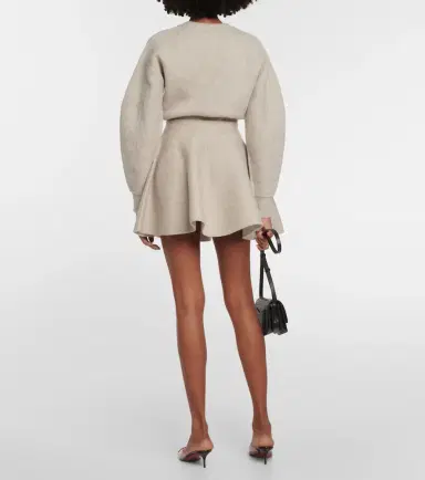 Alaïa Alaïa Flared wool-blend miniskirt | Thumbnail 2