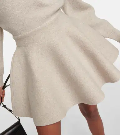 Alaïa Alaïa Flared wool-blend miniskirt | Thumbnail 3
