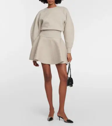 Alaïa Alaïa Flared wool-blend miniskirt | Thumbnail 4