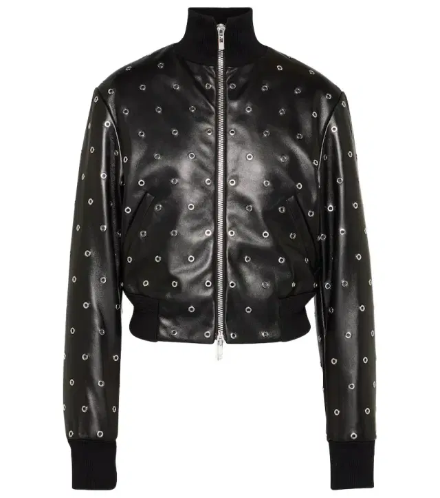 Alaïa Studded leather bomber jacket