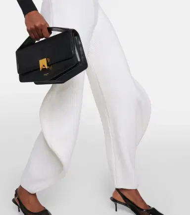 Alaïa Alaïa High-rise knit barrel-leg pants | Thumbnail 2