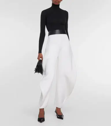 Alaïa Alaïa High-rise knit barrel-leg pants | Thumbnail 3