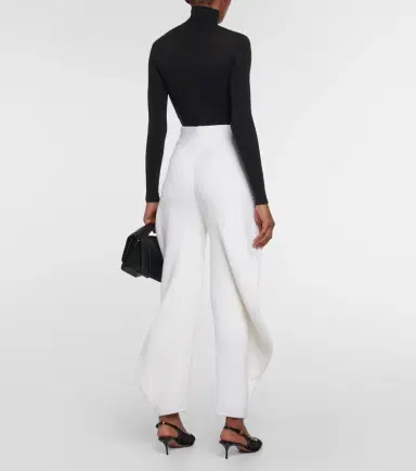 Alaïa Alaïa High-rise knit barrel-leg pants | Thumbnail 4