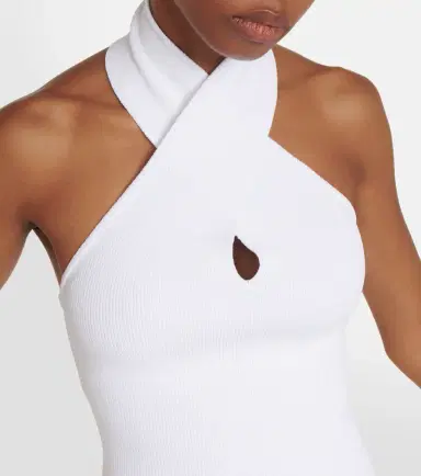 Alaïa Alaïa Halterneck bodycon midi dress | Thumbnail 2