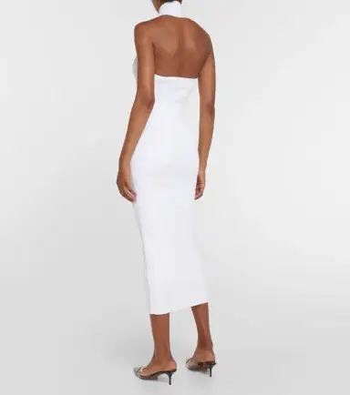 Alaïa Alaïa Halterneck bodycon midi dress | Thumbnail 5