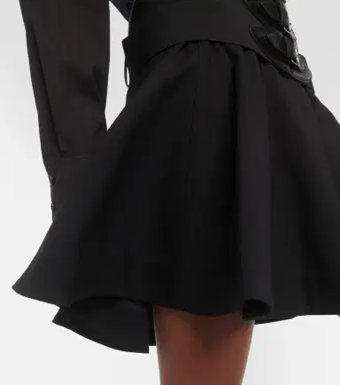 Alaïa Alaïa Belted wool miniskirt | Thumbnail 3