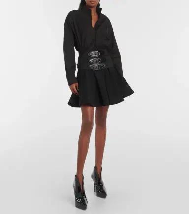Alaïa Alaïa Belted wool miniskirt | Thumbnail 4