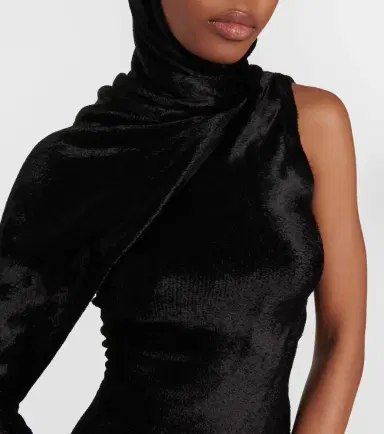 Alaïa Alaïa Hooded asymmetric gown | Thumbnail 3
