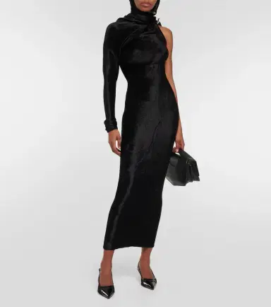Alaïa Alaïa Hooded asymmetric gown | Thumbnail 6