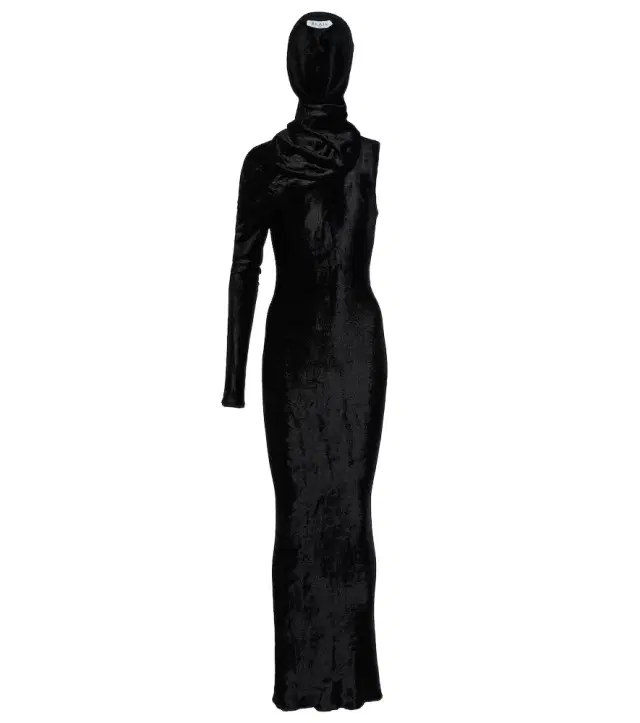 Alaia Alaïa Hooded asymmetric gown