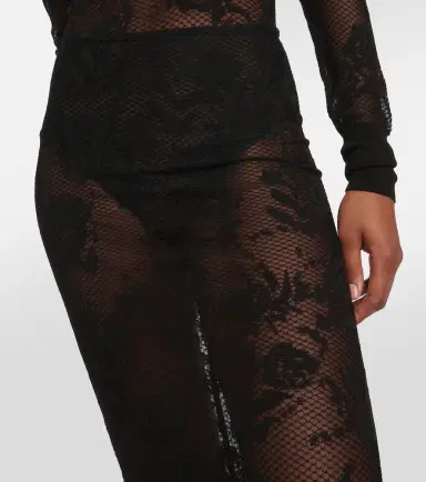 Alaïa Alaïa Floral mesh maxi skirt | Thumbnail 5