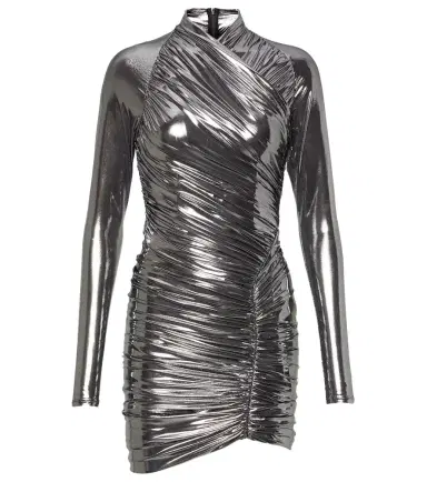Ferragamo Metallic draped minidress | Thumbnail 1
