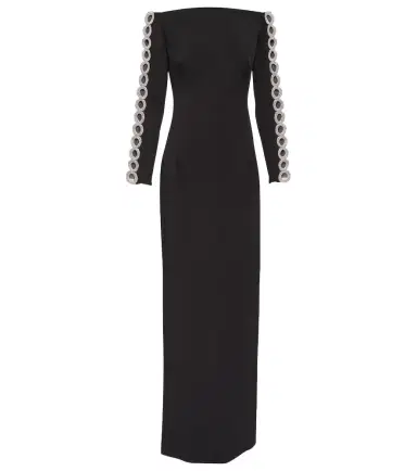 Safiyaa Maimie crystal-embellished crêpe gown | Thumbnail 1