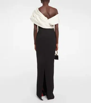Safiyaa Lerena Vista crêpe and faille maxi gown | Thumbnail 3