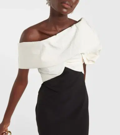 Safiyaa Lerena Vista crêpe and faille maxi gown | Thumbnail 4