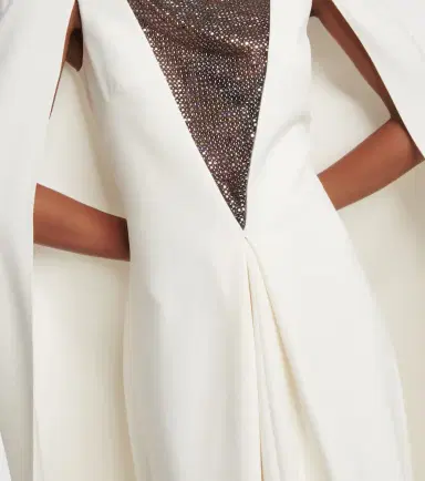 Safiyaa Abrielle embellished caped gown | Thumbnail 7