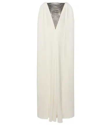 Safiyaa Abrielle embellished caped gown | Thumbnail 1