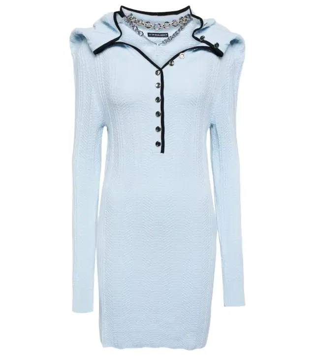 Y/Project Chain-embellished wool minidress