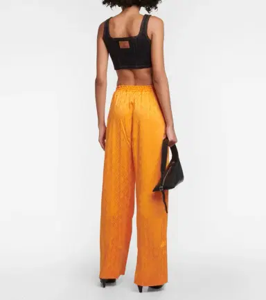 Marine Serre Moon Diamant satin pajama pants | Thumbnail 2