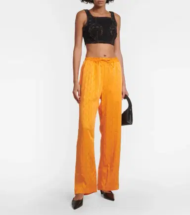 Marine Serre Moon Diamant satin pajama pants | Thumbnail 4