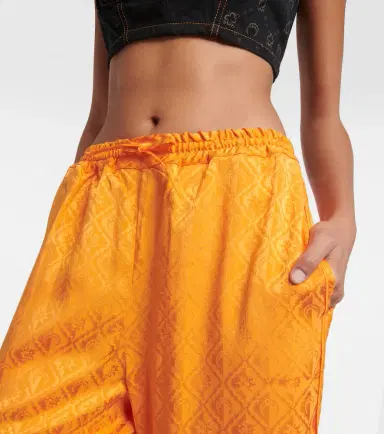 Marine Serre Moon Diamant satin pajama pants | Thumbnail 5