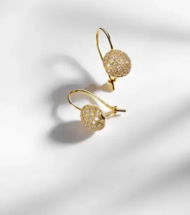 Ileana Makri Sphere 18kt gold earring with diamonds | Thumbnail 5 Ileana Makri Sphere 18kt gold earring with diamonds | Thumbnail 5