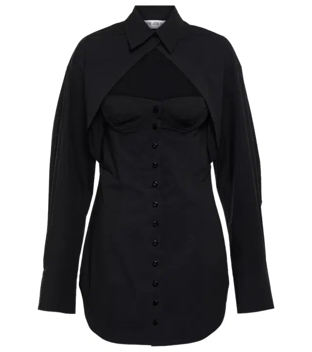 The Attico Cutout cotton-blend minidress