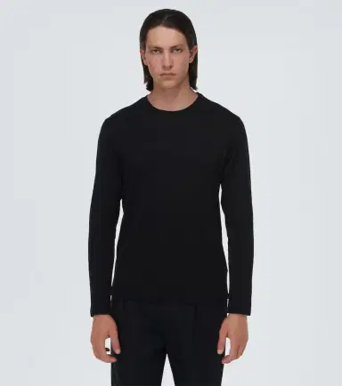 Sunspel Classic long sleeve cotton T-shirt | Thumbnail 3