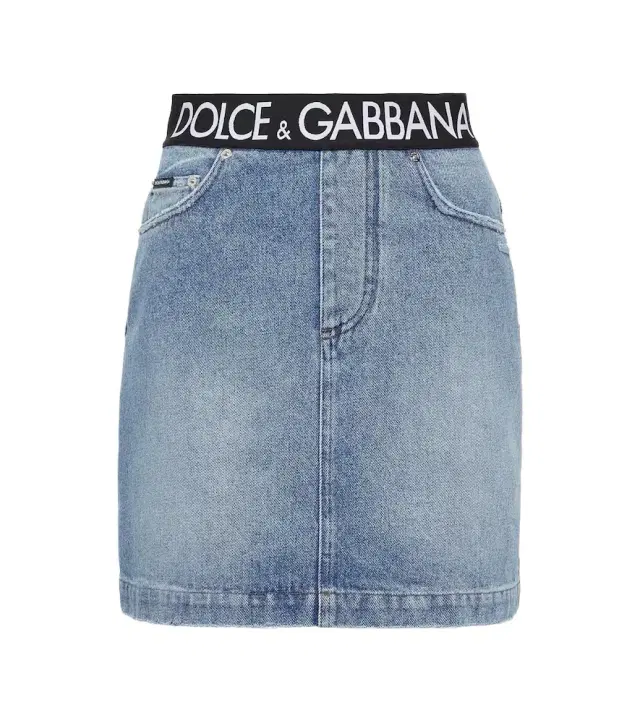 Dolce & Gabbana Logo denim miniskirt