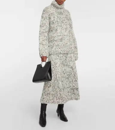 Joseph Wool-blend midi skirt | Thumbnail 4