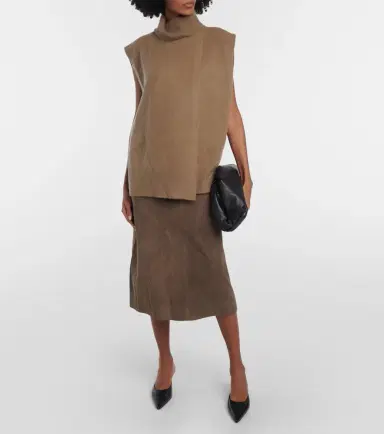 Joseph Sacha suede midi skirt | Thumbnail 2
