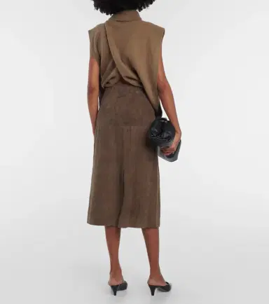Joseph Sacha suede midi skirt | Thumbnail 3