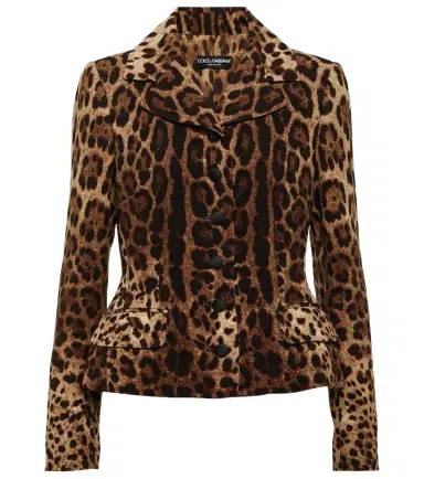 Dolce & Gabbana Leopard-print wool crêpe jacket | Thumbnail 1 Dolce & Gabbana Leopard-print wool crêpe jacket | Thumbnail 1