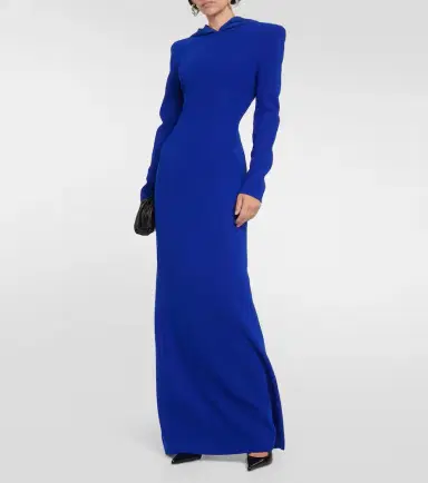 Mônot Mônot Hooded crêpe maxi dress | Thumbnail 3