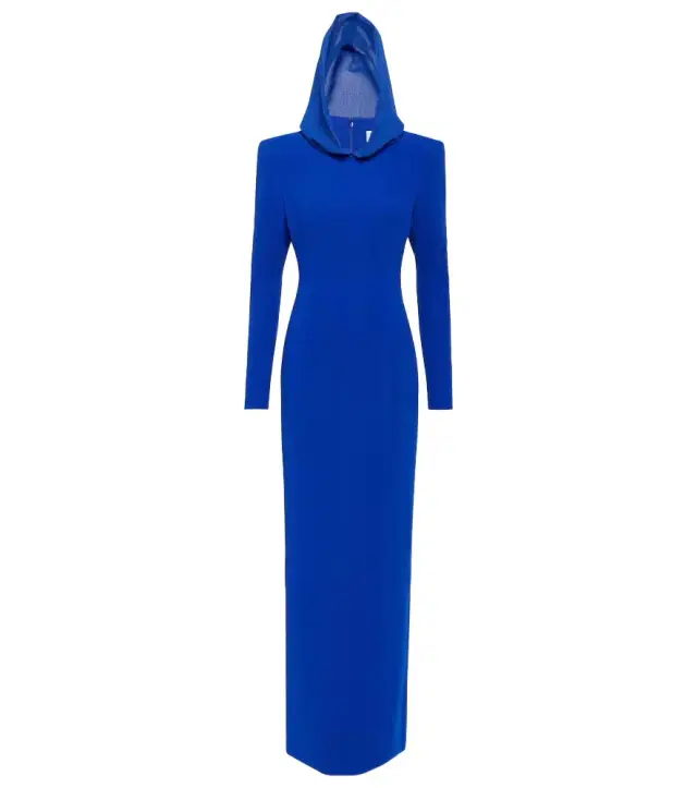 Monot Mônot Hooded crêpe maxi dress