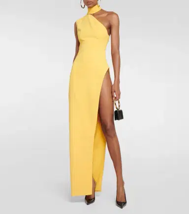 Mônot Mônot Asymmetric crêpe maxi dress | Thumbnail 3