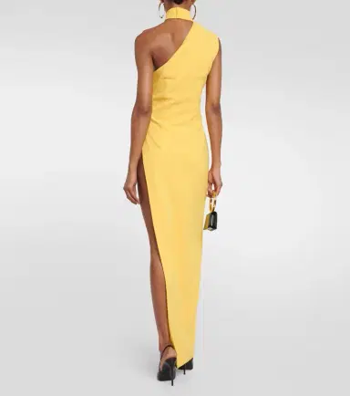 Mônot Mônot Asymmetric crêpe maxi dress | Thumbnail 5