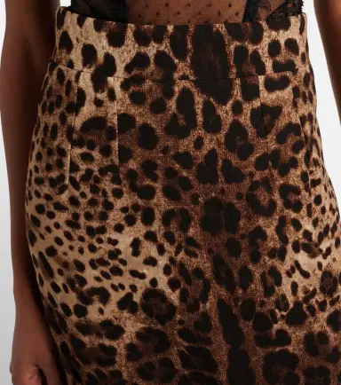 Dolce & Gabbana Leopard-print wool pencil skirt | Thumbnail 3