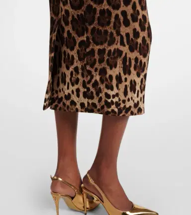 Dolce & Gabbana Leopard-print wool pencil skirt | Thumbnail 4