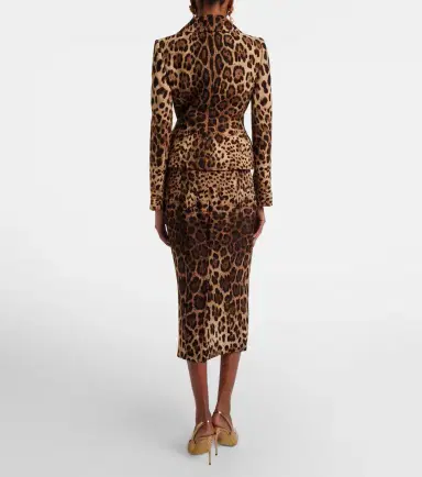 Dolce & Gabbana Leopard-print wool pencil skirt | Thumbnail 5