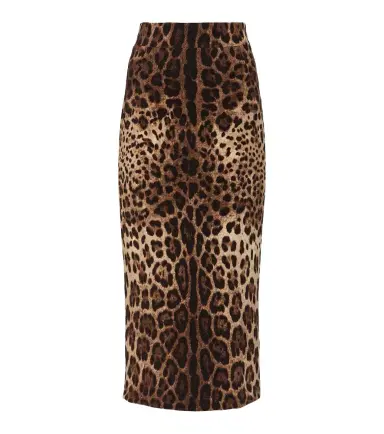 Dolce & Gabbana Leopard-print wool pencil skirt | Thumbnail 1