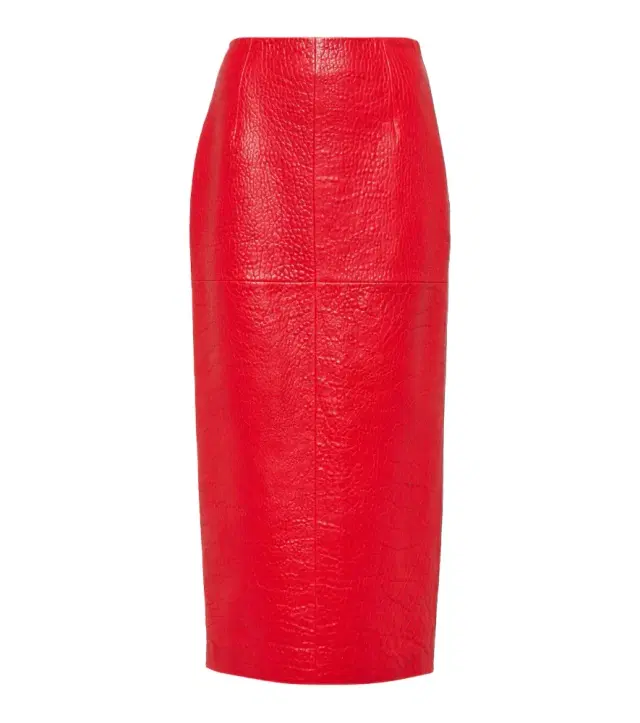 Leather pencil skirt