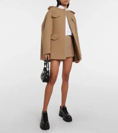Prada Wool velour miniskirt | Thumbnail 4