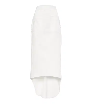 Prada Asymmetric cotton midi skirt | Thumbnail 1 Prada Asymmetric cotton midi skirt | Thumbnail 1