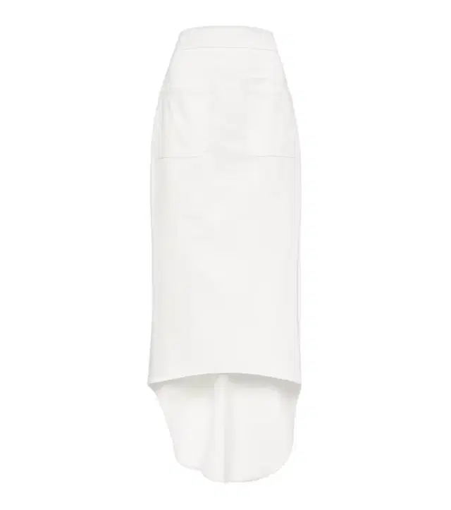 Asymmetric cotton midi skirt