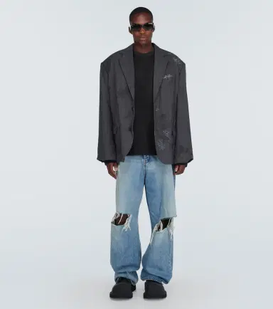 Balenciaga Oversized wool-blend sweater | Thumbnail 3