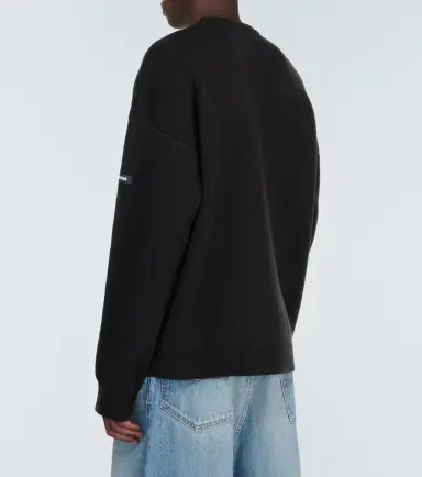 Balenciaga Oversized wool-blend sweater | Thumbnail 5