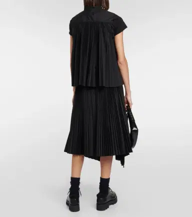 Sacai Pleated cotton jersey T-shirt | Thumbnail 2