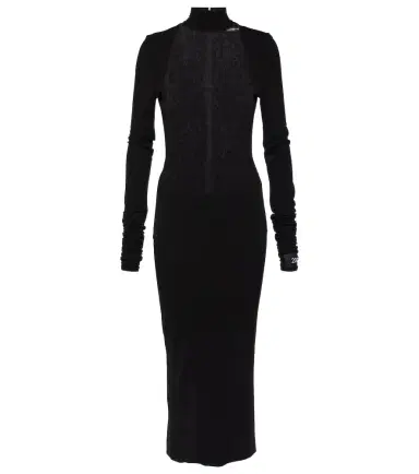 Dolce & Gabbana Chantilly lace and jersey midi dress | Thumbnail 1