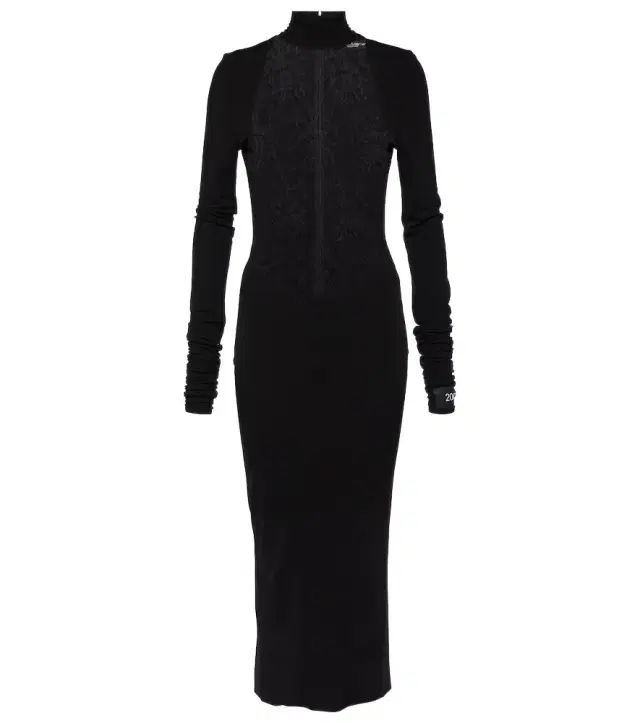 Dolce & Gabbana Chantilly lace and jersey midi dress
